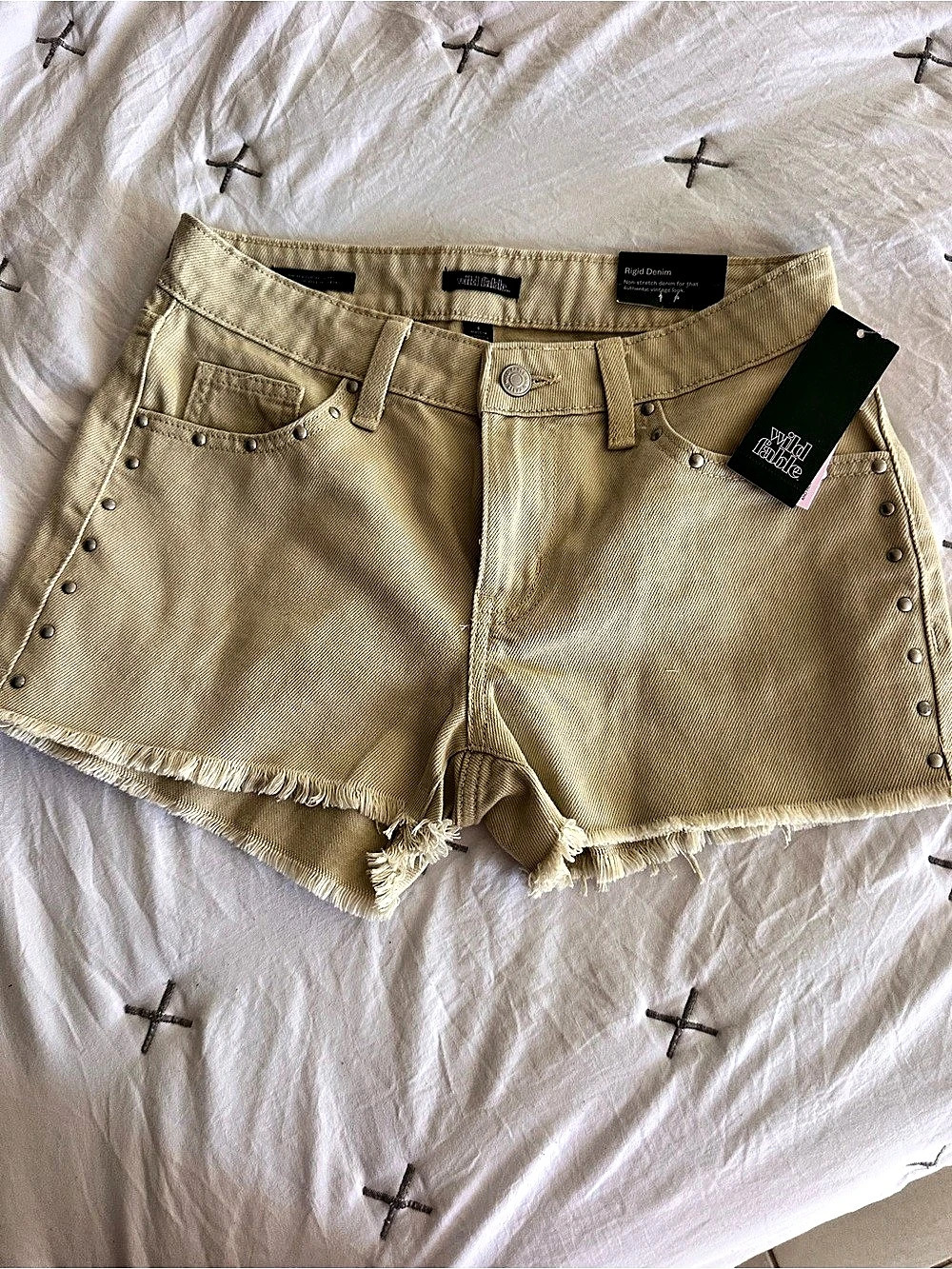 Wild Fable Mid-Rise Cutoff Shorts Rigid Denim Cutoff Shorts